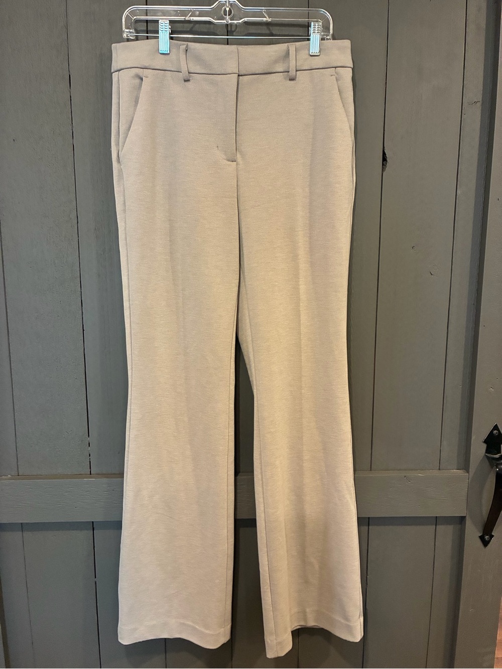 Simply Vera Vera Wang Light Taupe Straight-Leg Trousers Sz 10